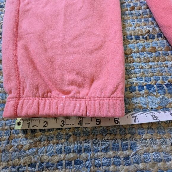 Aeropostale Sweatpants “Aero 87” L Coral Cropped Embroidered Logo Joggers Visco - Picture 4 of 8